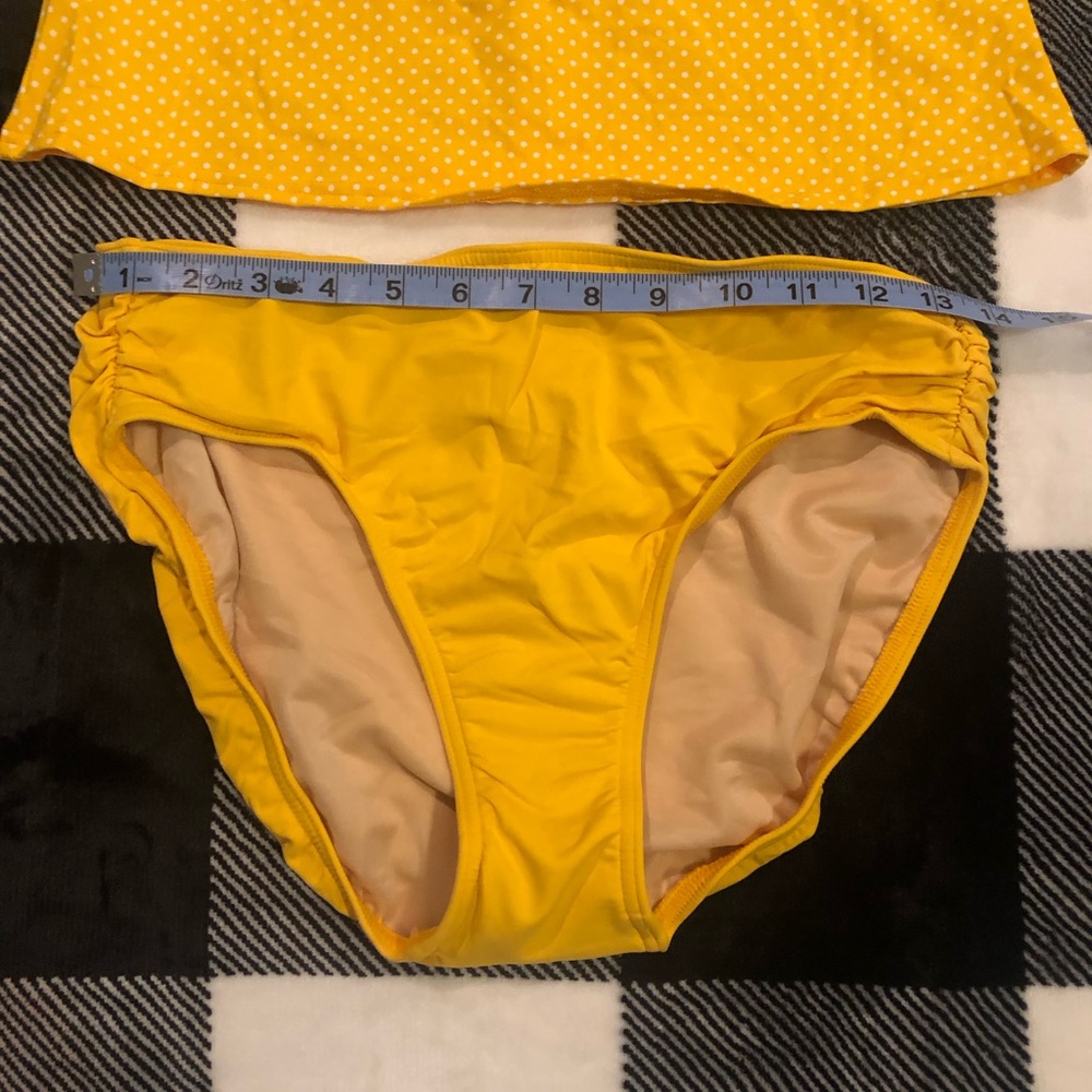 Lands' End Yellow Polka Dot Tankini Set - Picture 6 of 8